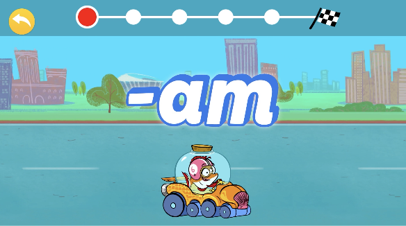 Crazy race game from ABCmouse.com. The -am family. 